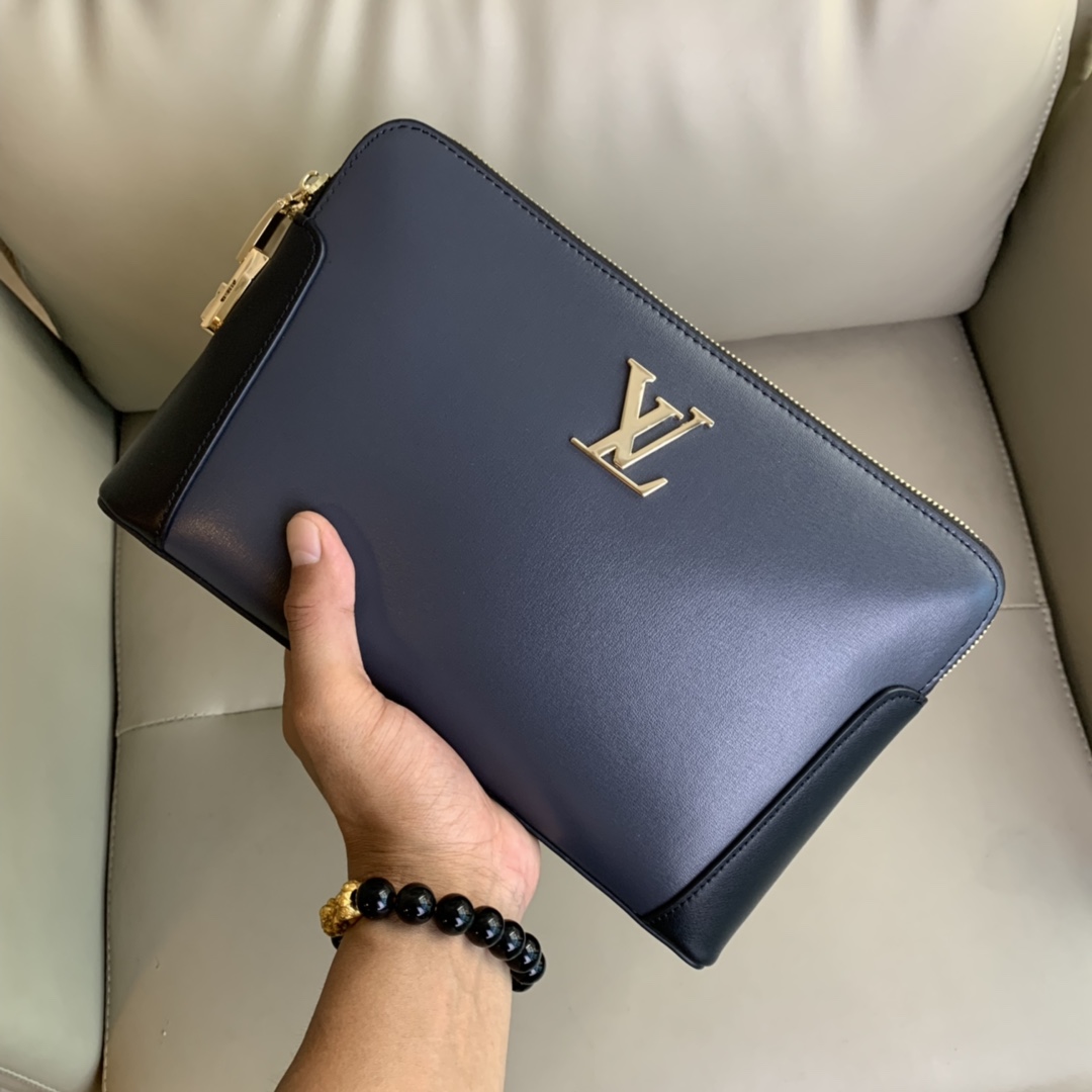[TOP] Louis Vuitton LV LV Double Zipper Password Lock Imported Top layer Cowhide Handbag