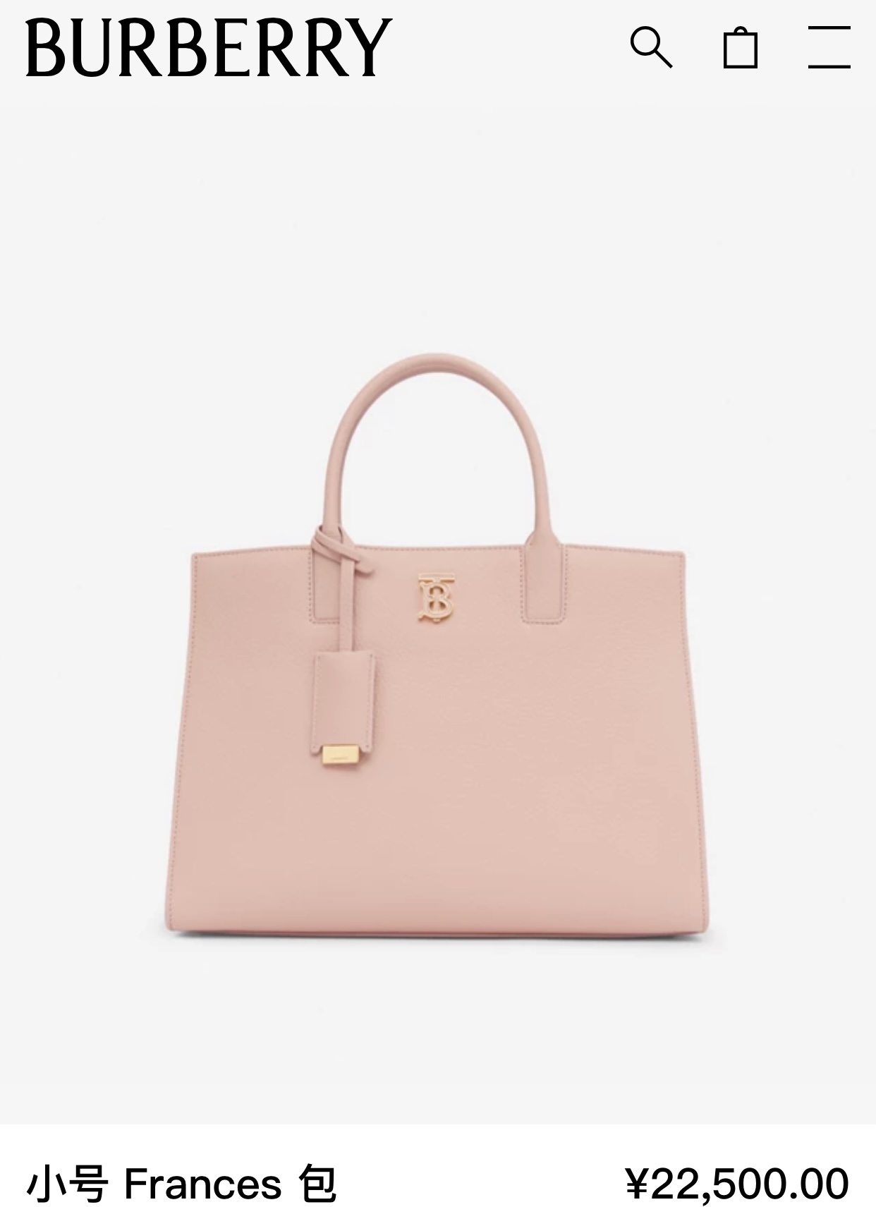 [TOP] BURBERRY Frances Bags - 4 Colors