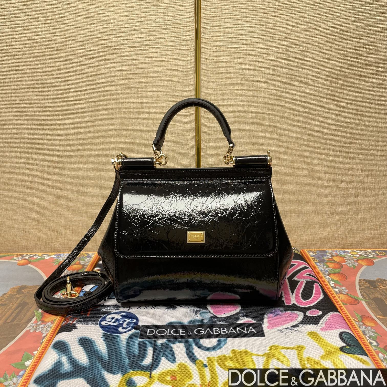 [TOP] Dolce & Gabbana D&G Explosion Cracks Sicily Bag 20 x 16 x 8 cm - 3 Color