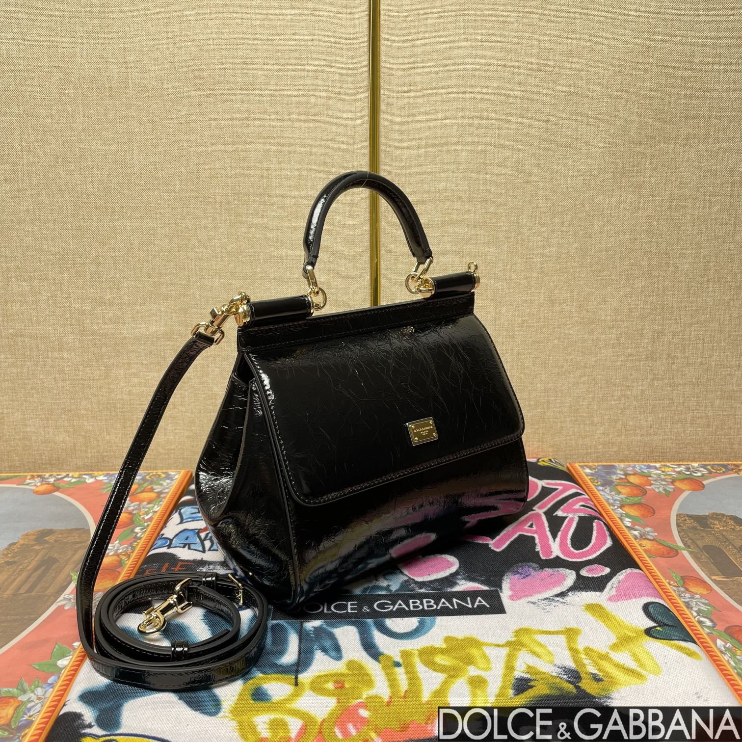 [TOP] Dolce & Gabbana D&G Explosion Cracks Sicily Bag 20 x 16 x 8 cm - 3 Color