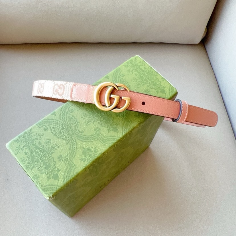[TOP] GUCCI Lady Belt - 2CM - Nude Pink