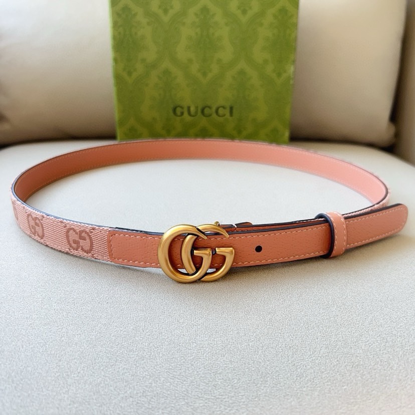 [TOP] GUCCI Lady Belt - 2CM - Nude Pink