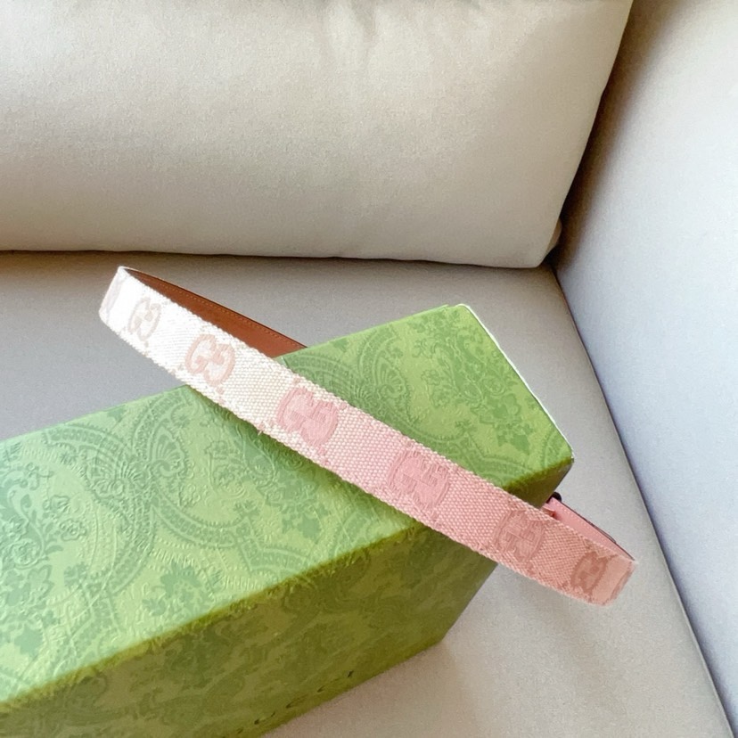 [TOP] GUCCI Lady Belt - 2CM - Nude Pink