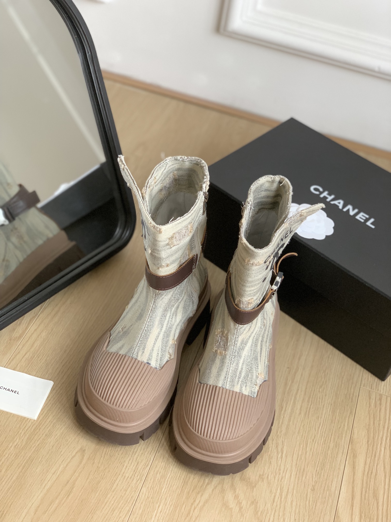 [TOP] CHANEL Canvas Boots - 3 Colors