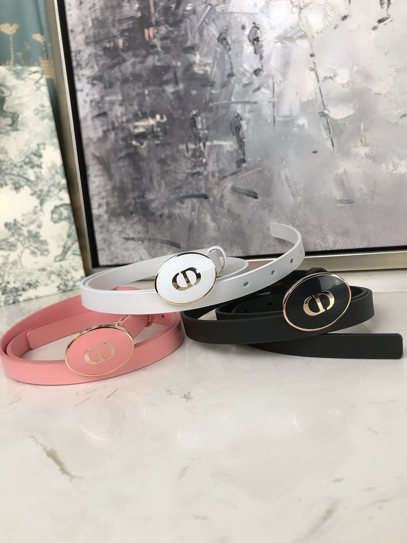 [TOP] Christian Dior Thin Leather Belt - 3 Colors