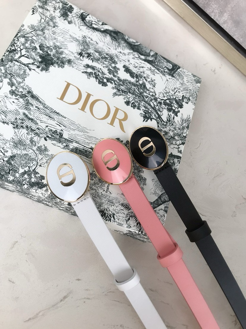 [TOP] Christian Dior Thin Leather Belt - 3 Colors