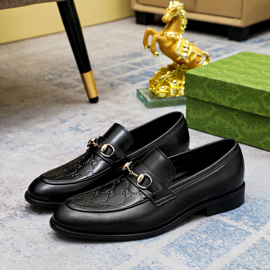 [TOP] GUCCI Men's Cowhide Shoes - 2 Colors