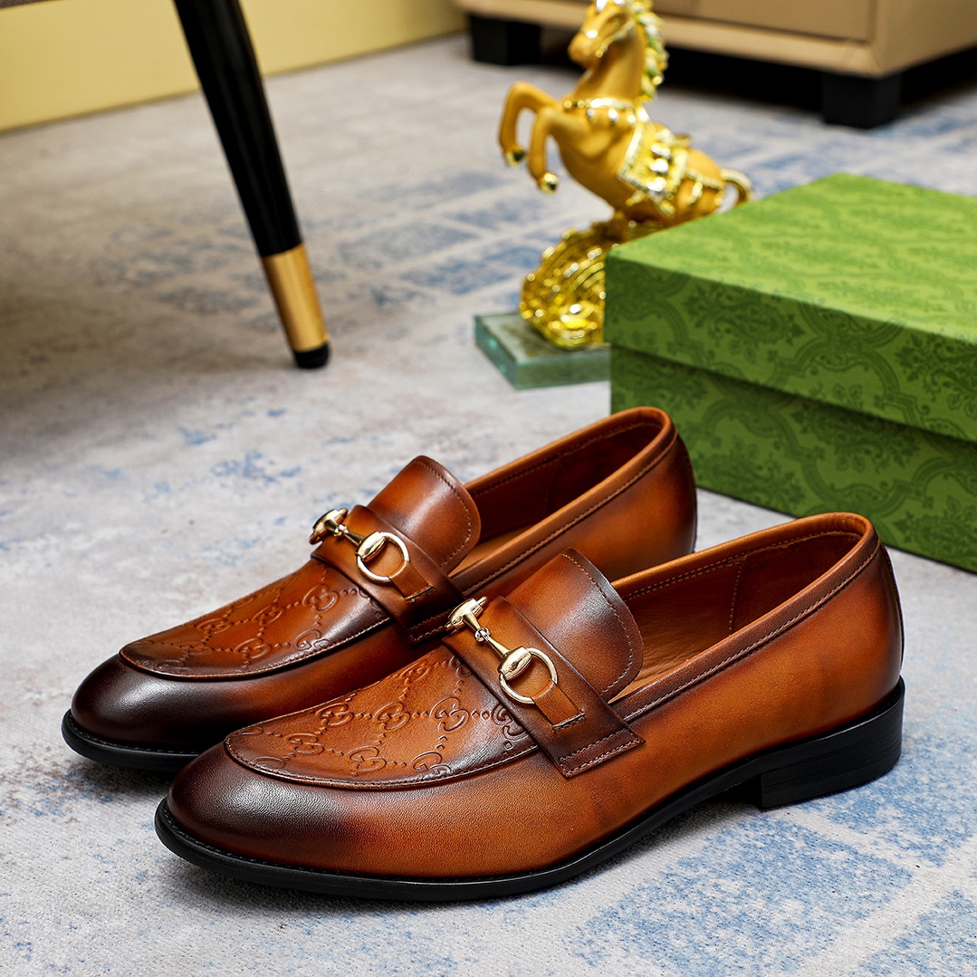 [TOP] GUCCI Men's Cowhide Shoes - 2 Colors