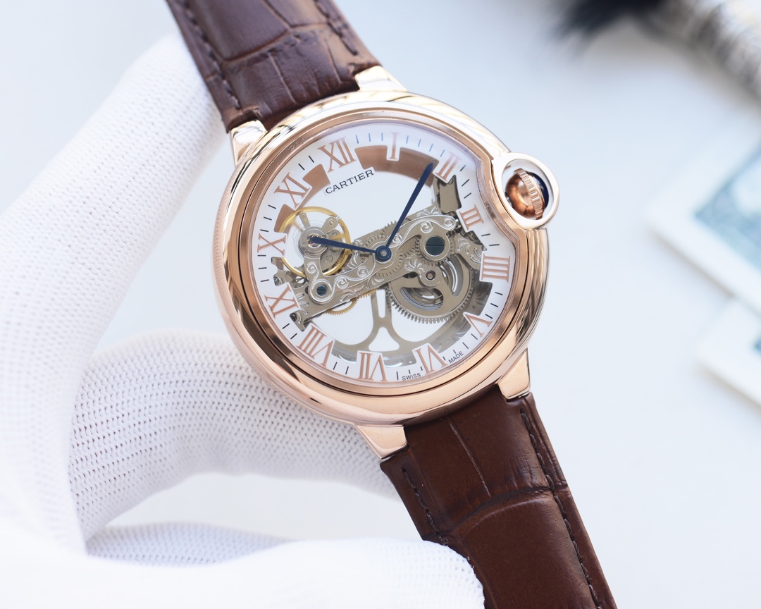 [TOP] Cartier Calfskin Strap 46 mm - 4 Colors