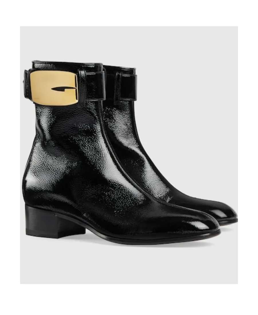 [TOP] GUCCI Cowhide Shoes Boots - Black - 3.5CM