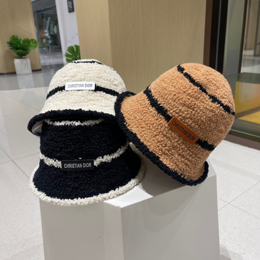 [TOP] Christian Dior Plush Fisherman's Hat - 3 Colors