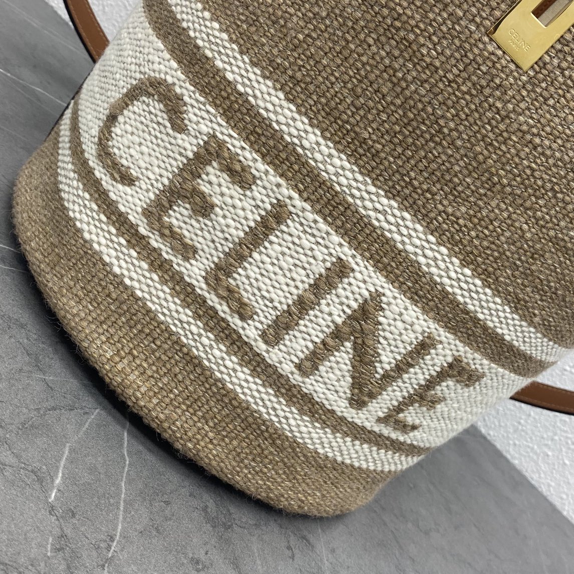 [TOP] CELINE BUCKET 16 Series Bucket Bag - Woven Bag - 29×25×23 cm-- Brown