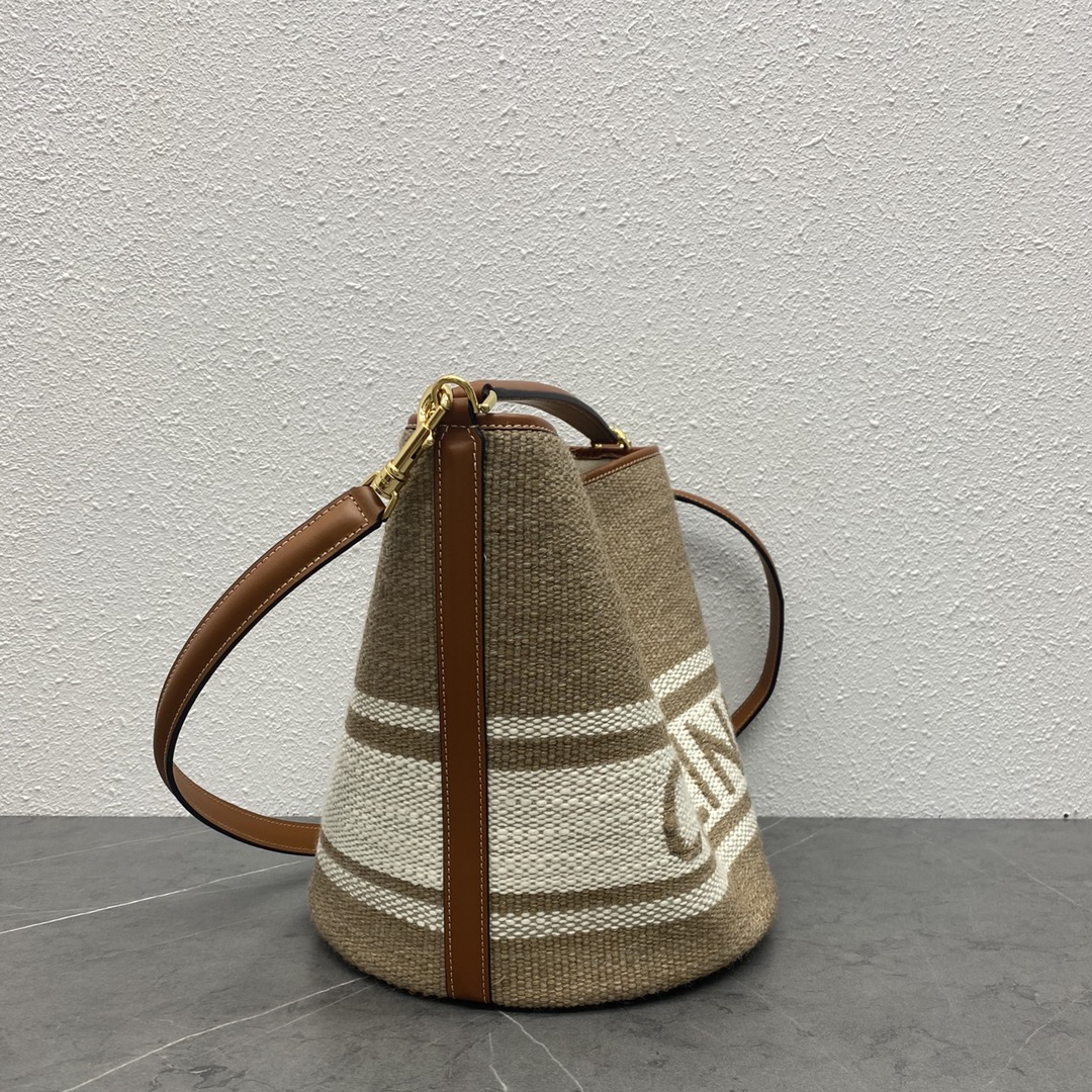 [TOP] CELINE BUCKET 16 Series Bucket Bag - Woven Bag - 29×25×23 cm-- Brown