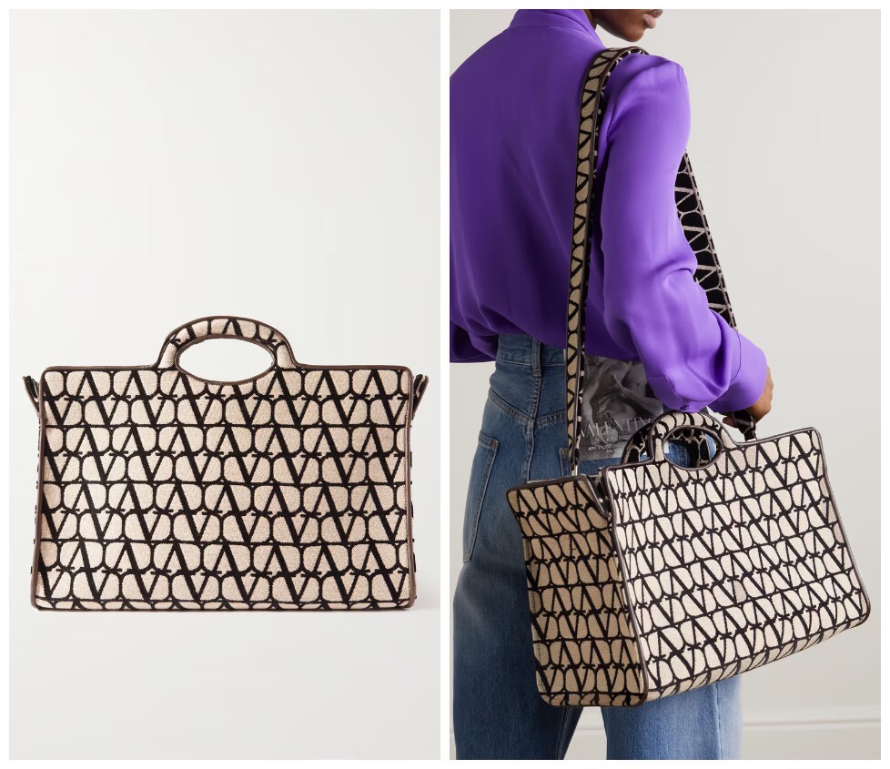 [TOP] VALENTINO Toile Iconographe Bags - Detachable Leather Handbag - 40x25x17CM - Three Colors