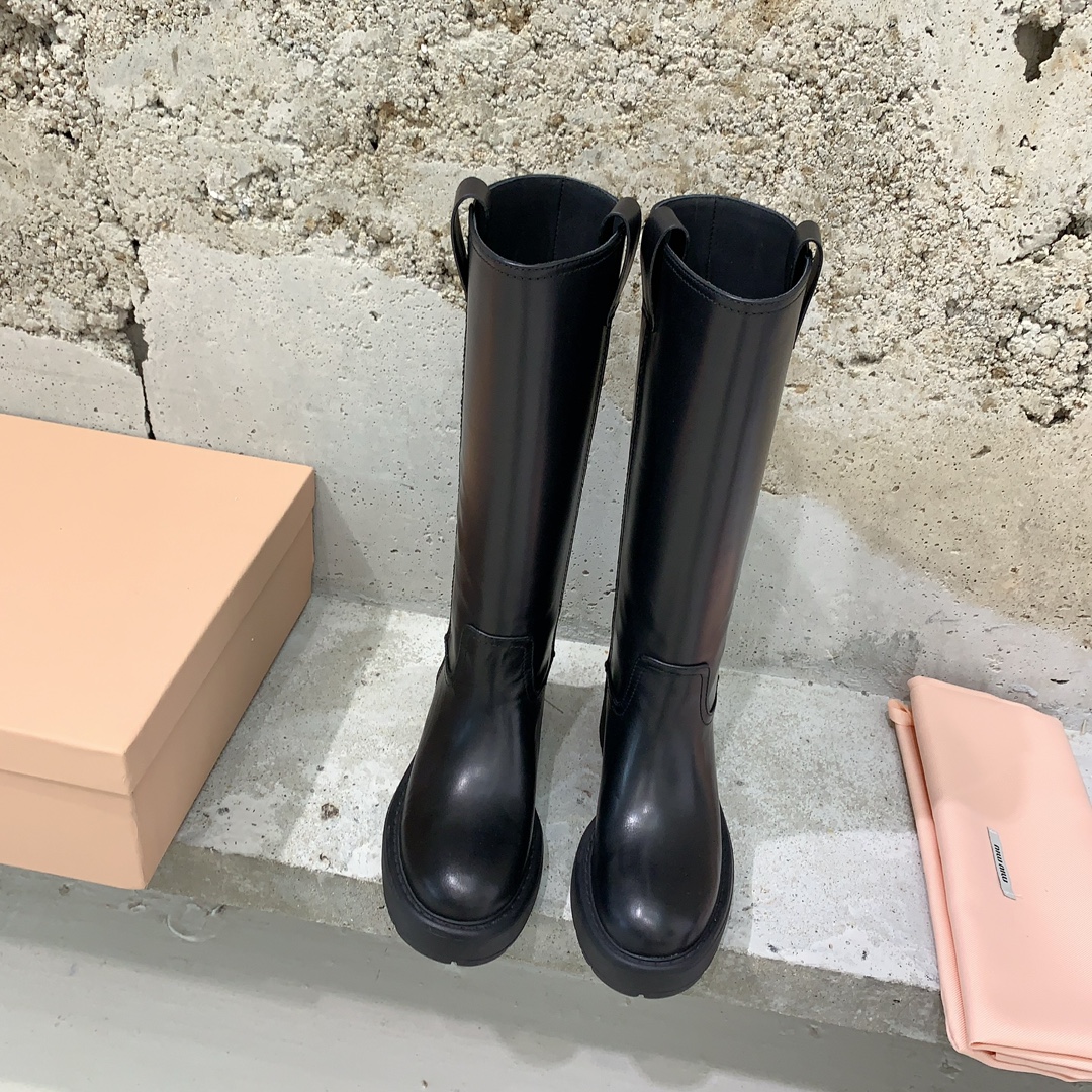 [TOP] Miu Miu New Punk Biker Boots - 2 Colors - 7.5CM
