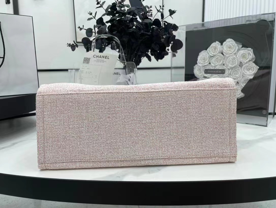 [TOP] CHANEL Deauville Top Handle Bag 38×32×18 cm - Pink