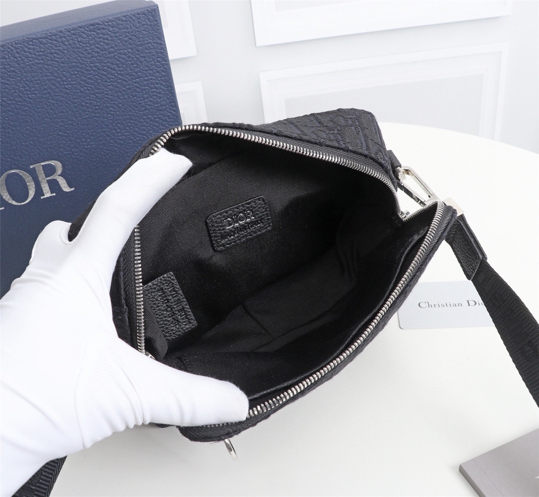 [TOP] Christian Dior Blue Safari Dior Oblique Backpack Cow Leather 22 x 15 x 5 cm - Black