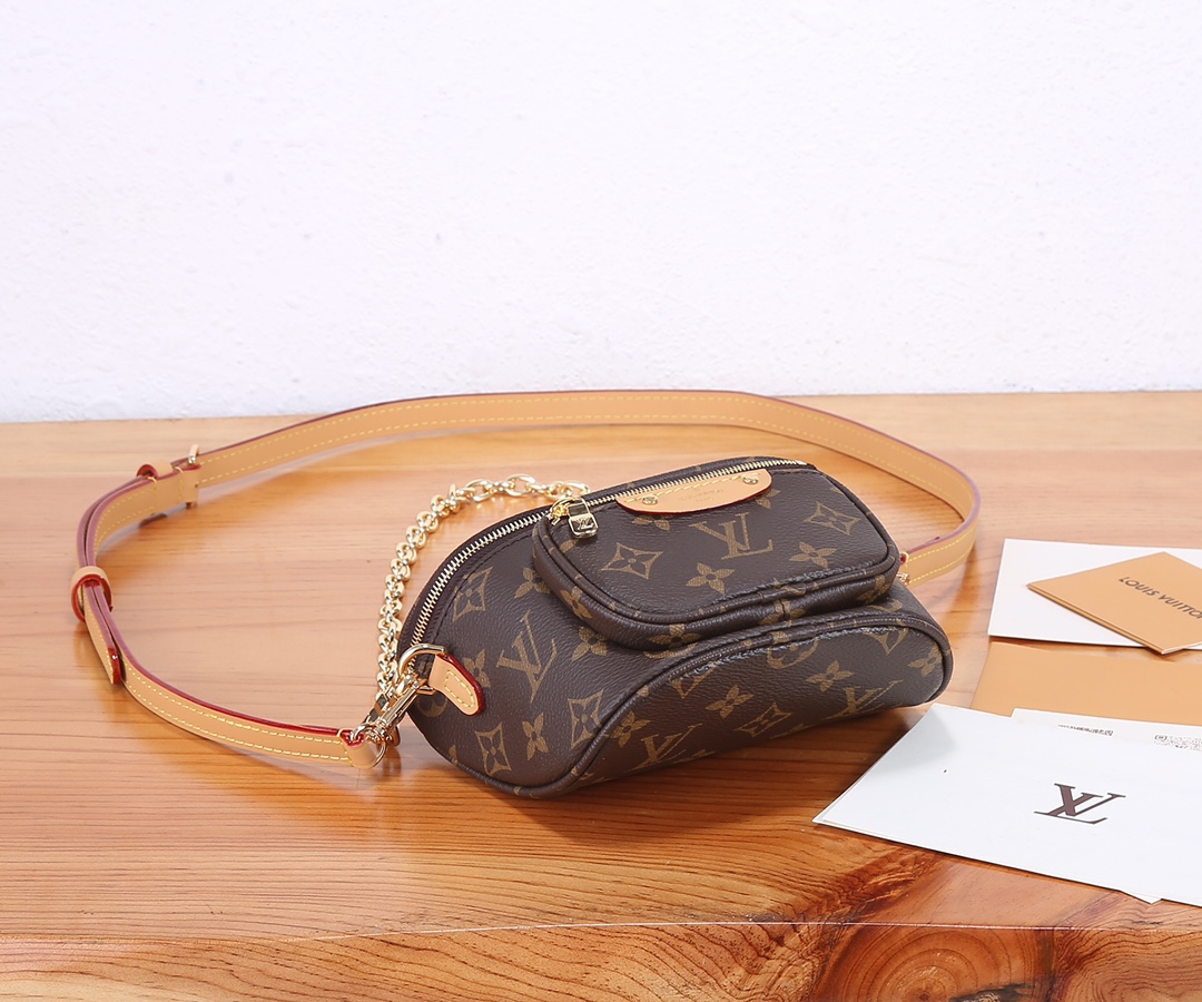 [TOP] Louis Vuitton LV Mini Bum Bag 17x12x9.5cm - Monogram