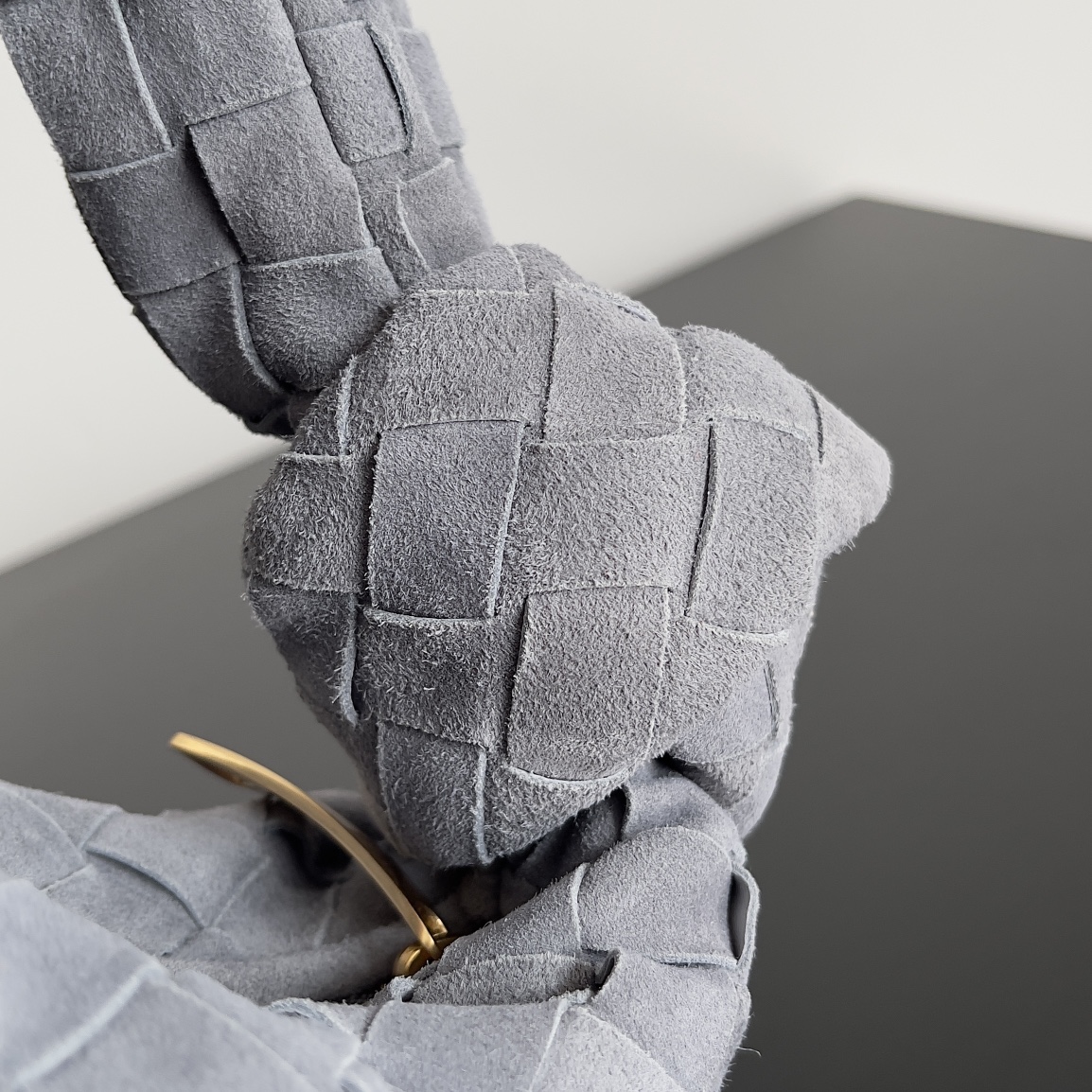 [TOP] Bottega Veneta BV Jodie Bag Lamskin Suede 23x15x5cm - Gray