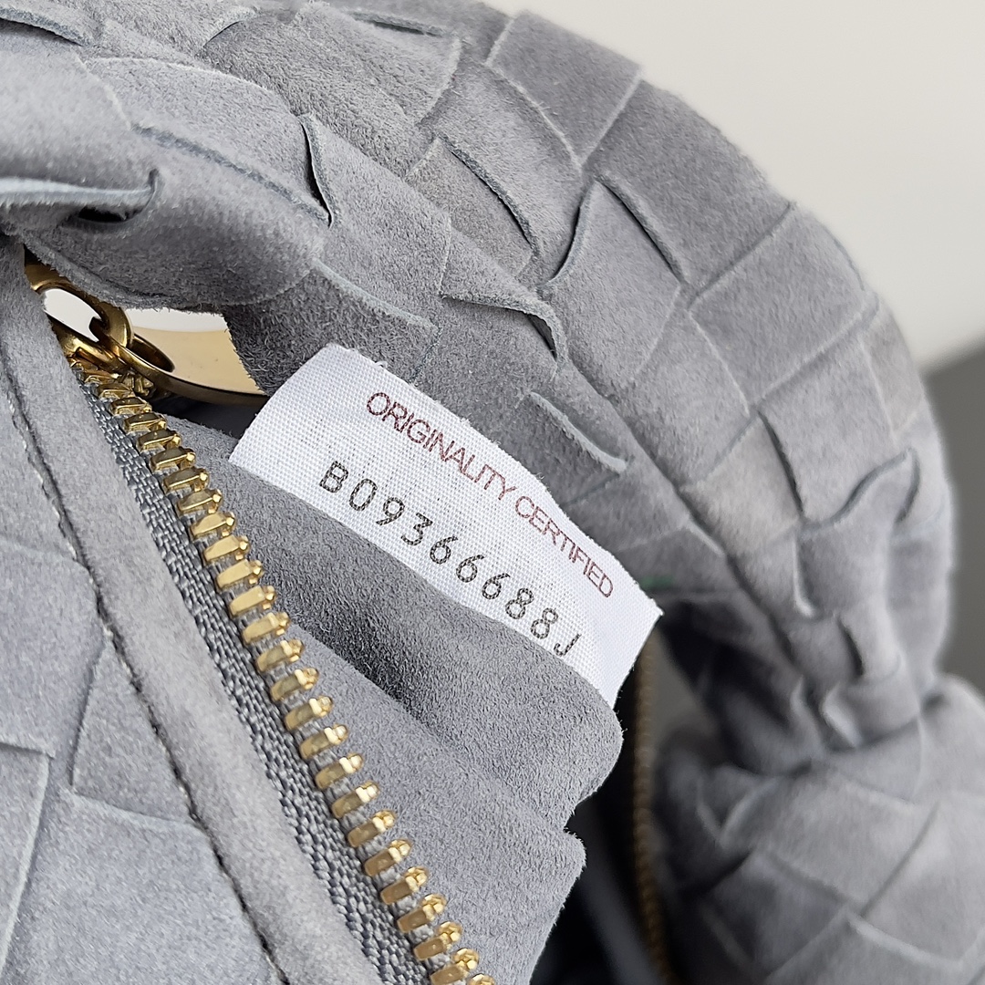 [TOP] Bottega Veneta BV Jodie Bag Lamskin Suede 23x15x5cm - Gray
