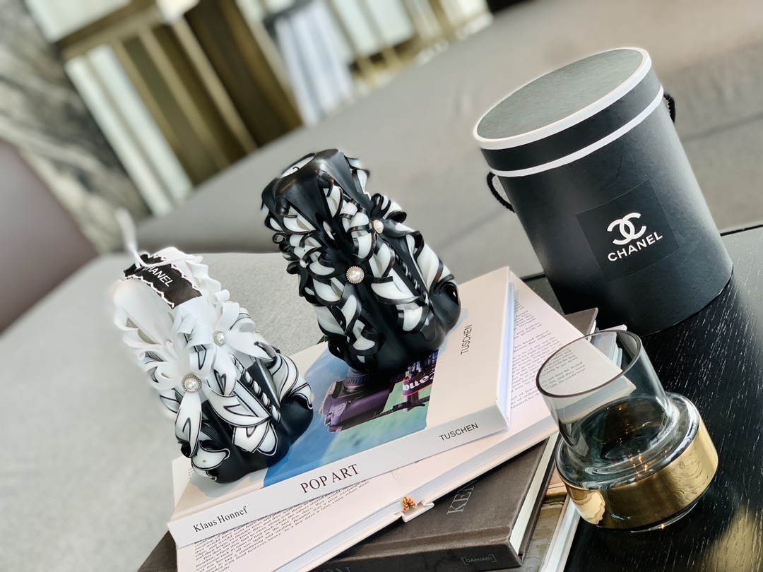 [TOP] CHANEL Handmade DIY Carved Candles - 2 Colors