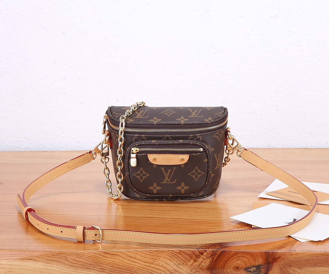 [TOP] Louis Vuitton LV Mini Bum Bag 17x12x9.5cm - Monogram
