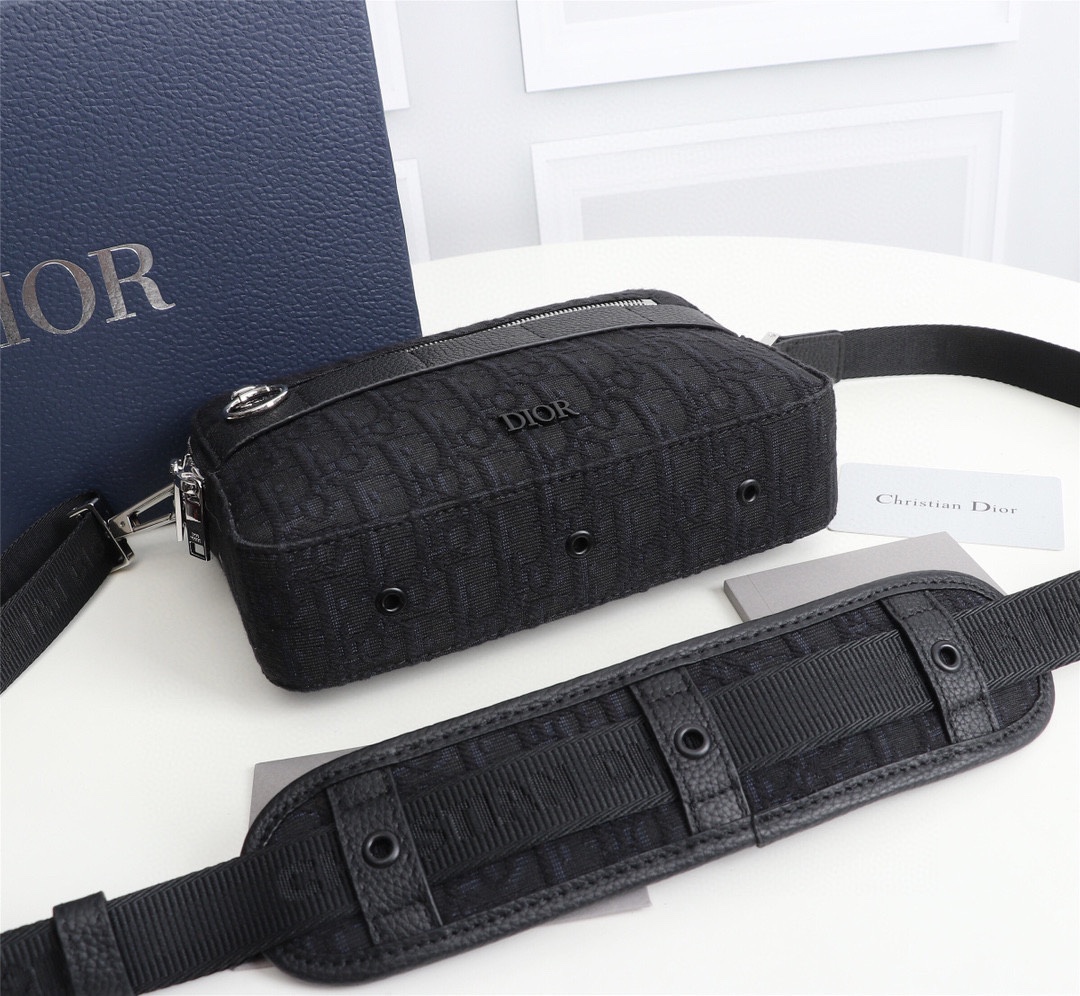 [TOP] Christian Dior Blue Safari Dior Oblique Backpack Cow Leather 22 x 15 x 5 cm - Black