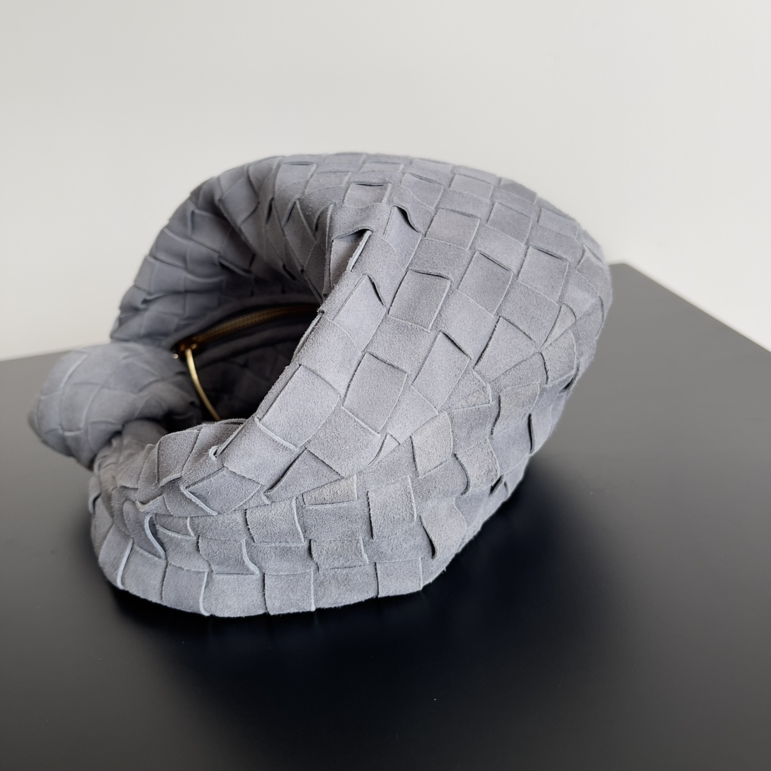[TOP] Bottega Veneta BV Jodie Bag Lamskin Suede 23x15x5cm - Gray