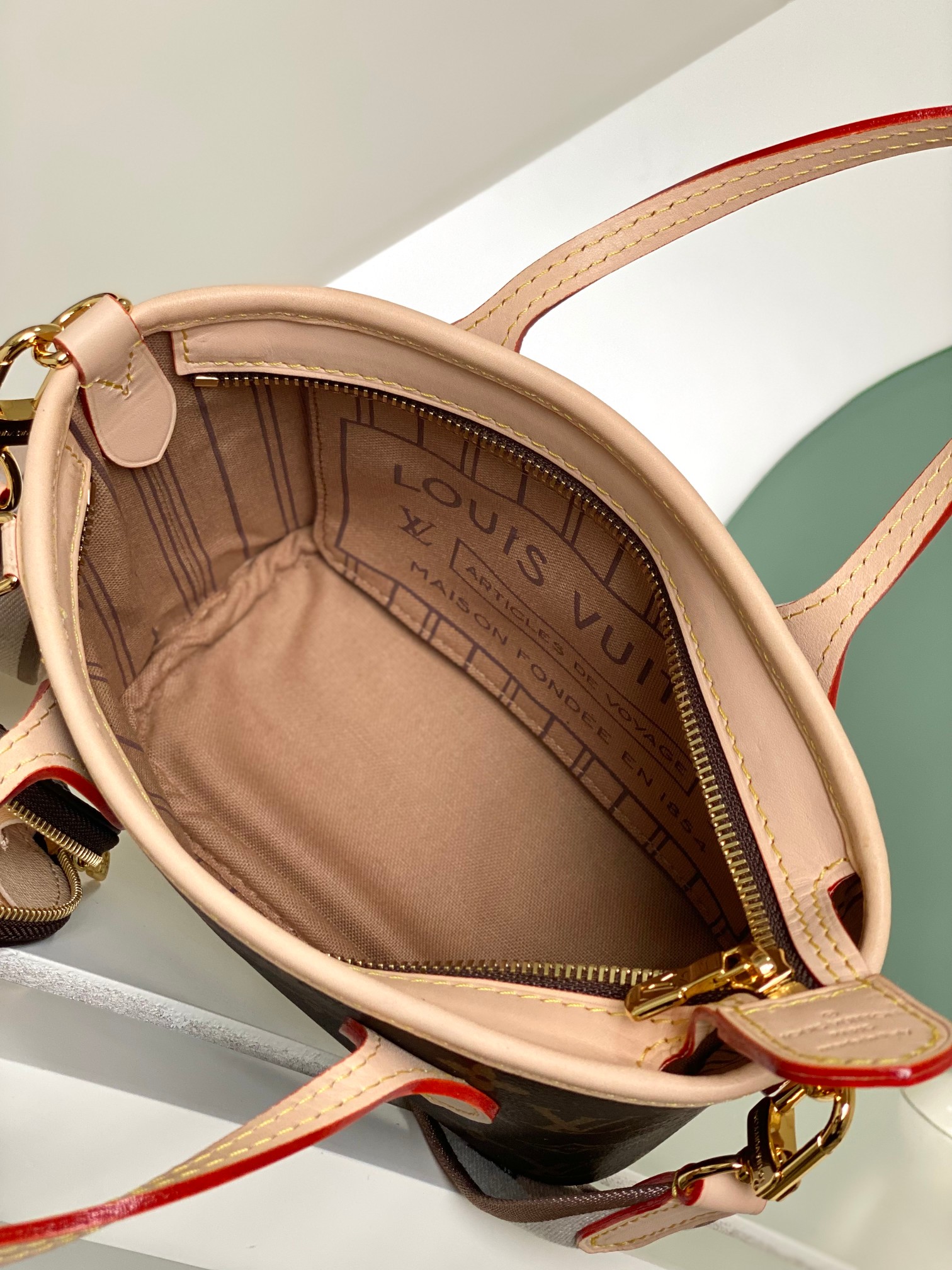 [TOP] Louis Vuitton LV Neverfull BB Bag Damier Ebene Canvas 24x14x9cm - Monogram