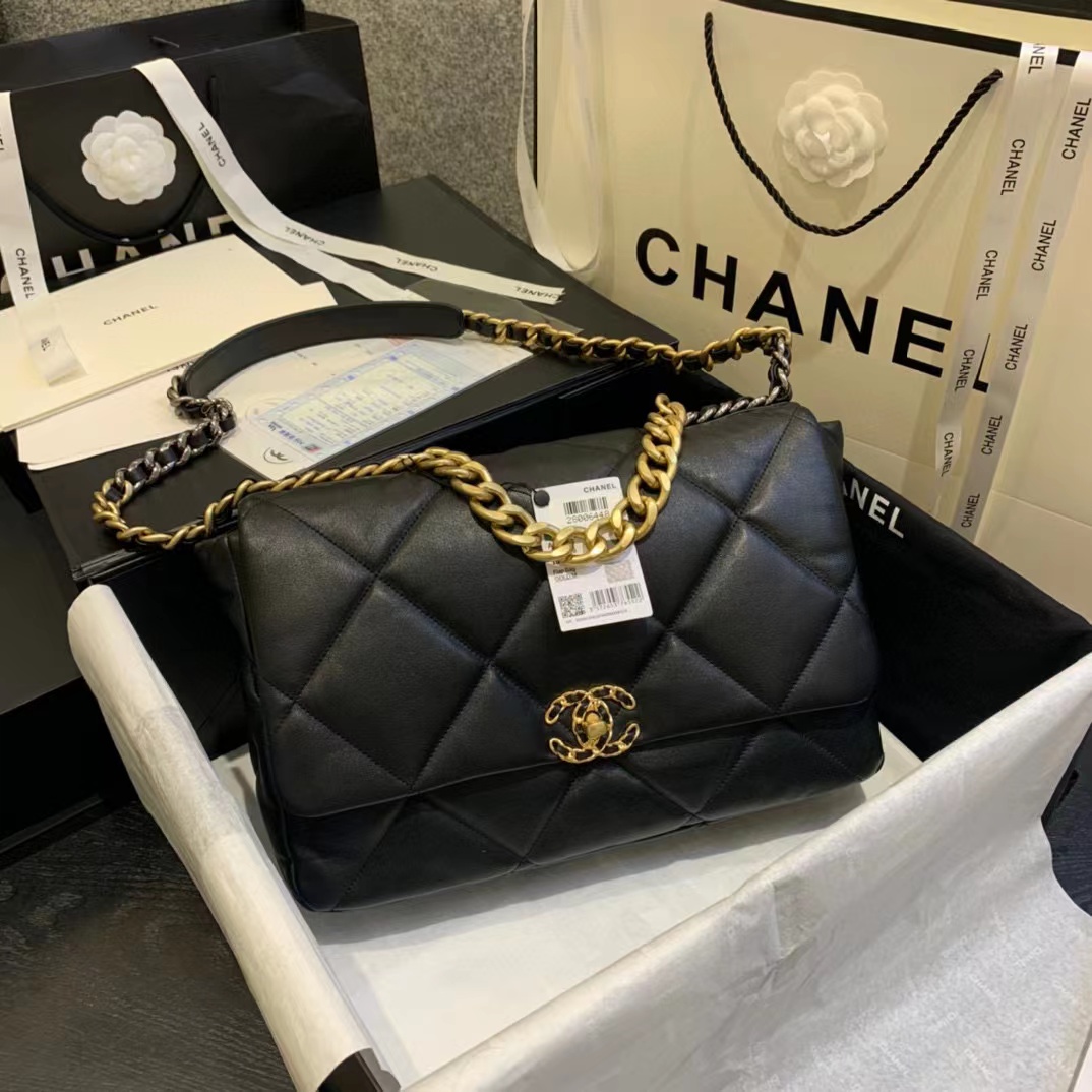 [TOP] CHANEL 19 Bag Lambskin 26cm/36cm - Black