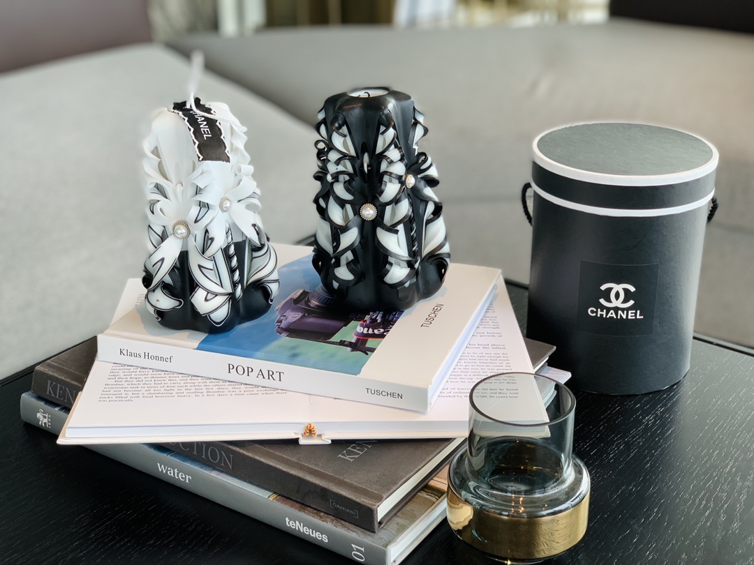 [TOP] CHANEL Handmade DIY Carved Candles - 2 Colors