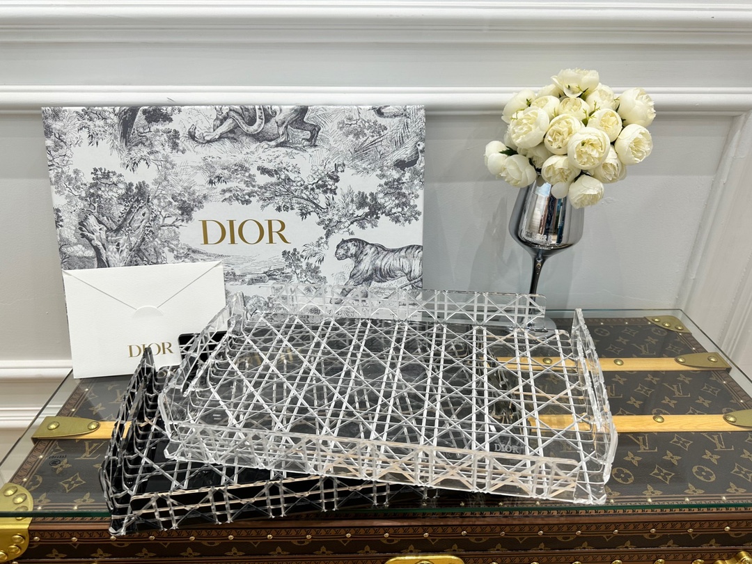 [TOP] Christian Dior Acrylic Resin Tray - 36×23×3.5cm - 2 Colors