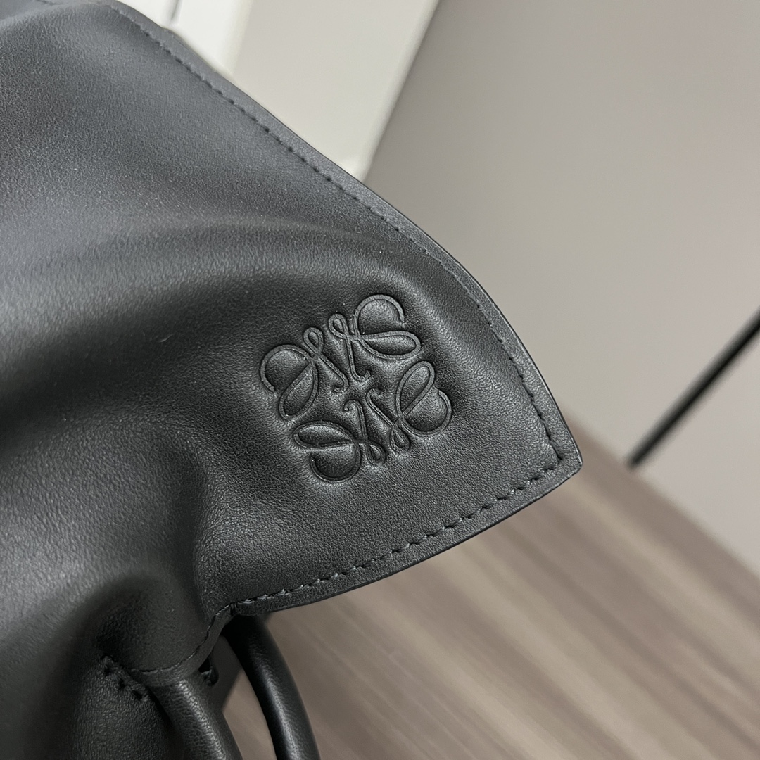 [TOP] LOEWE Flamenco Bag Cowhide Large 38x29x14cm - Black