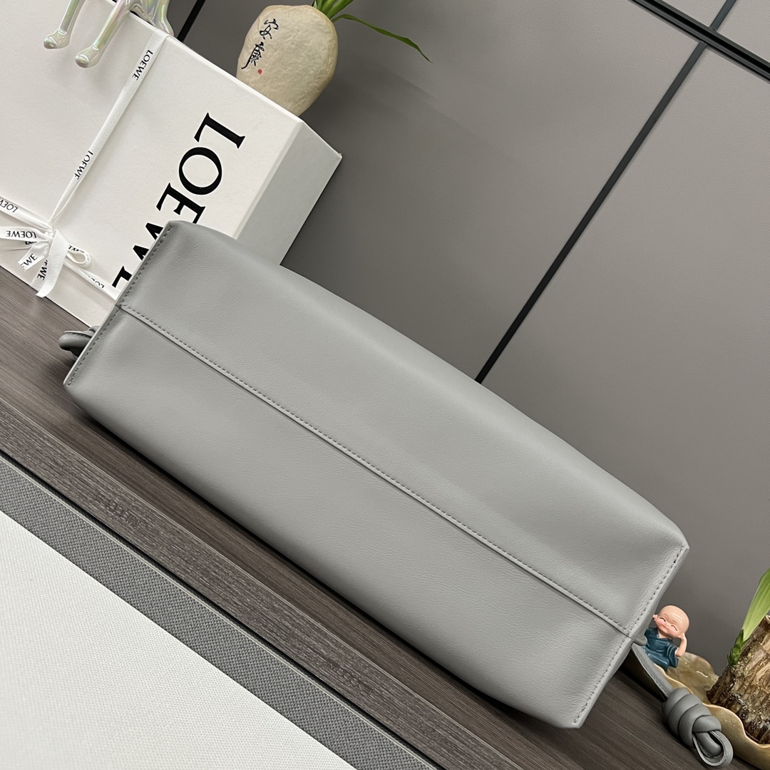 [TOP] LOEWE Flamenco Bag Cowhide Large 38x29x14cm - Gray