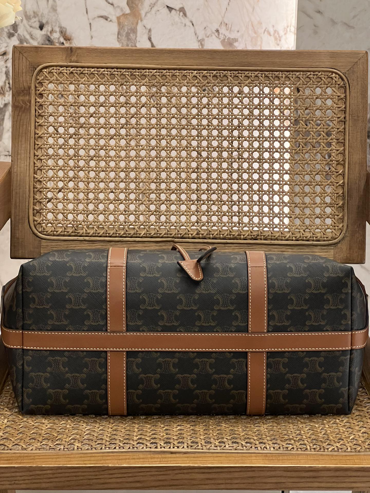 [TOP] CELINE Tote Bag with Logo-printed 45x34x30cm