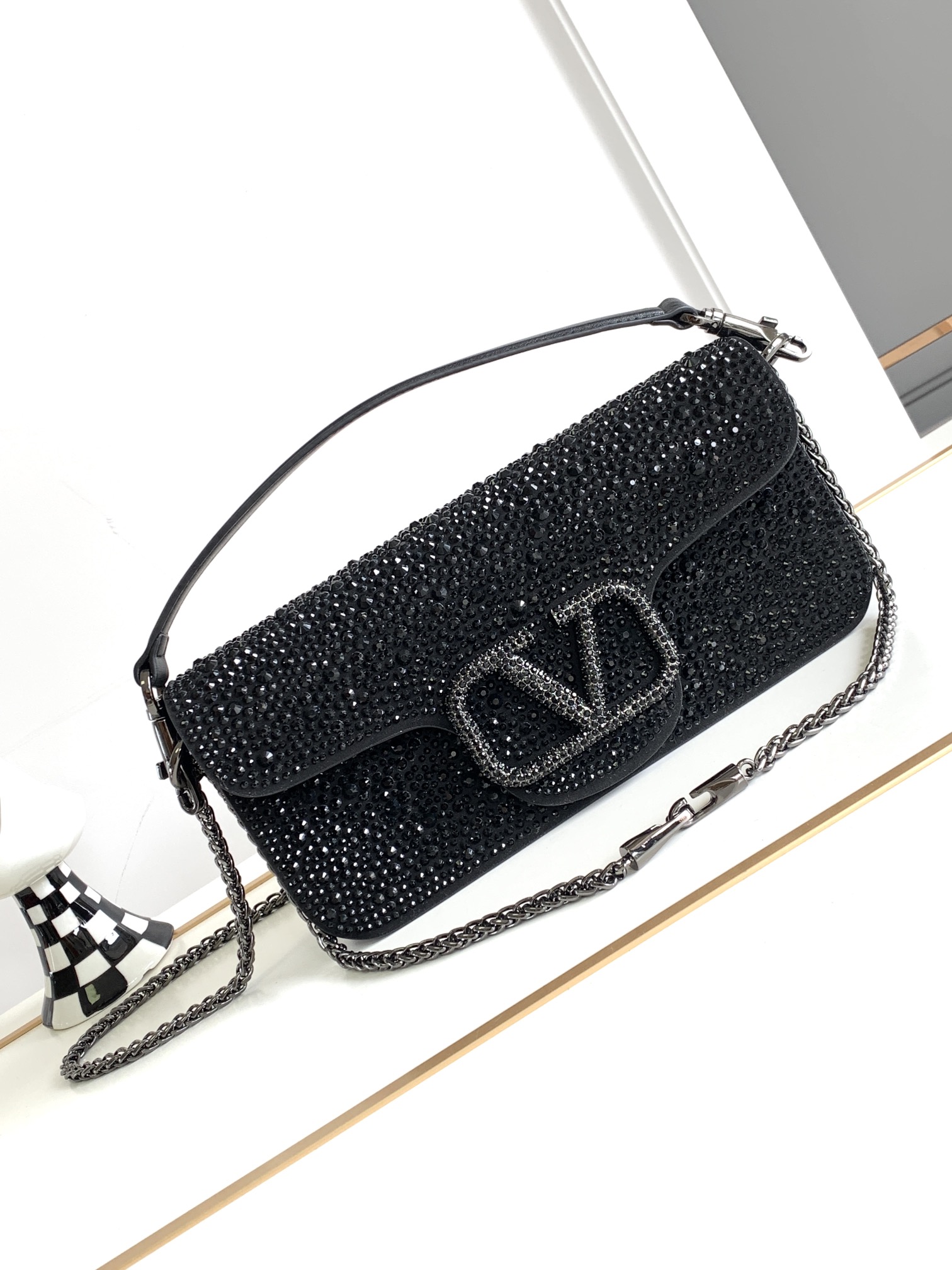 [TOP] VALENTINO GARAVANI Mini Loco Denim Handbag  Nappa leather 27x13x6 cm - 3 Colors