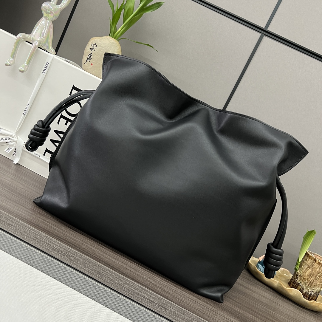[TOP] LOEWE Flamenco Bag Cowhide Large 38x29x14cm - Black