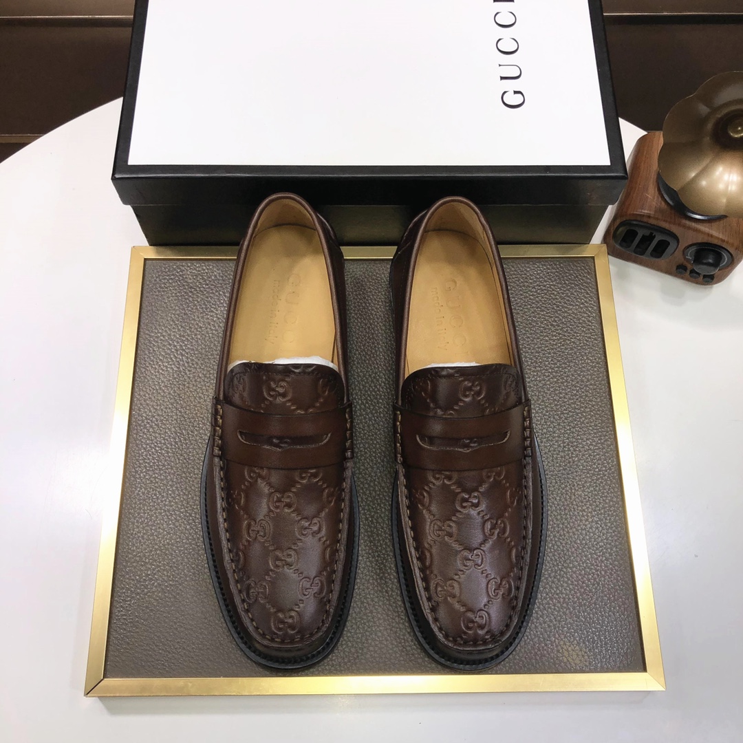 [TOP] GUCCI Men's Business Leather Shoes - 2 Colors