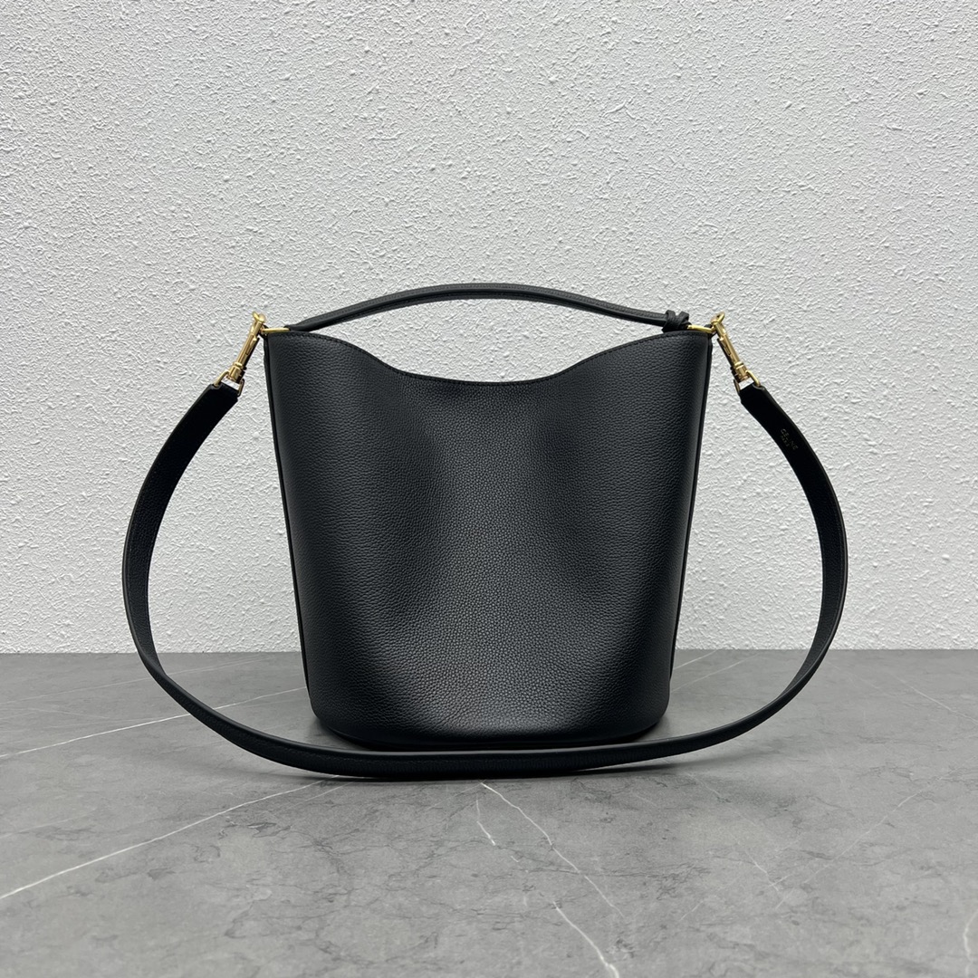 [TOP] CELINE Bucket 16 Bag Cowhide 29×25×23cm - Black