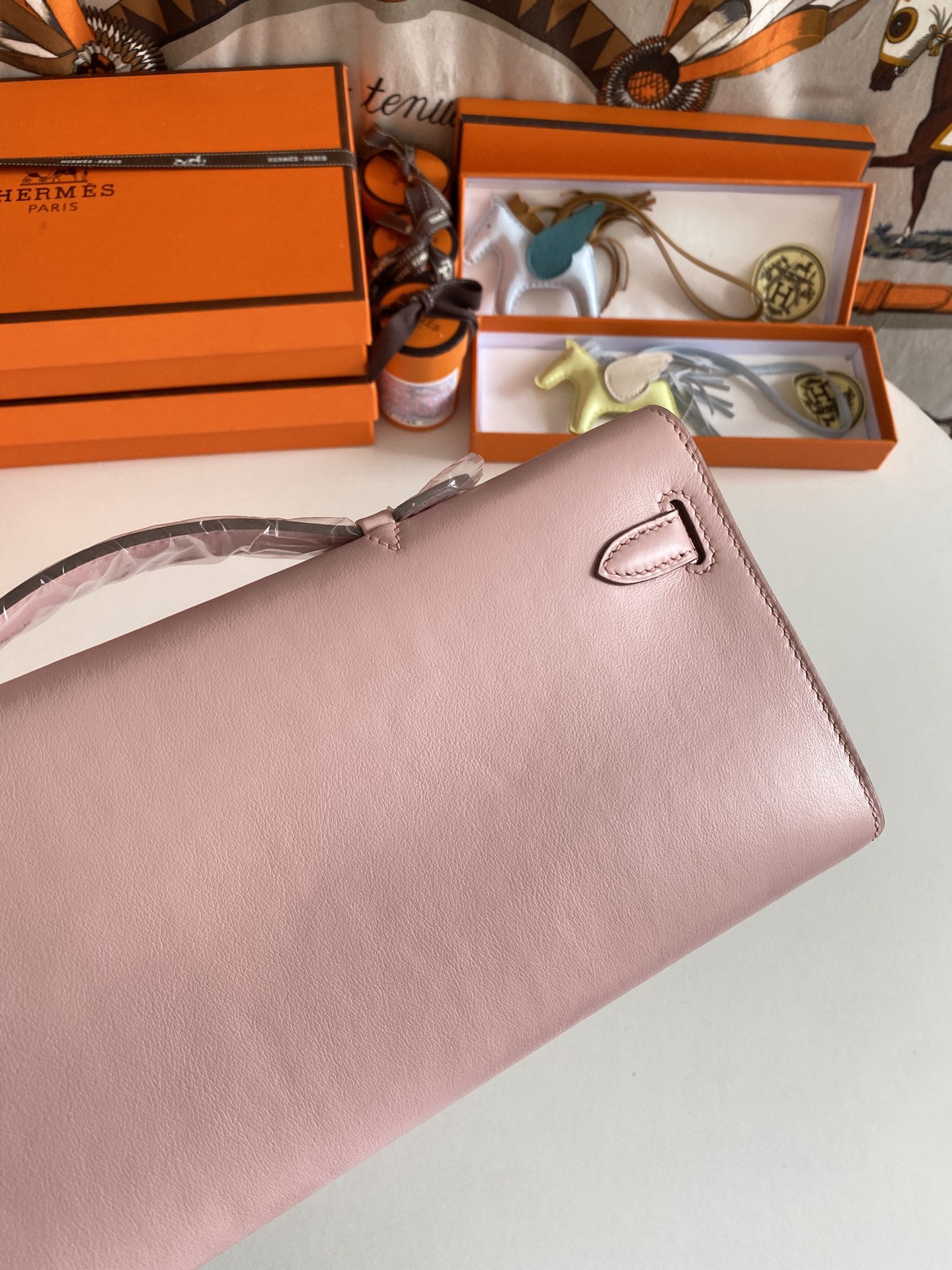 [TOP] HERMES Kelly Cut Epsom 31CM - Pink - GHW&SHW