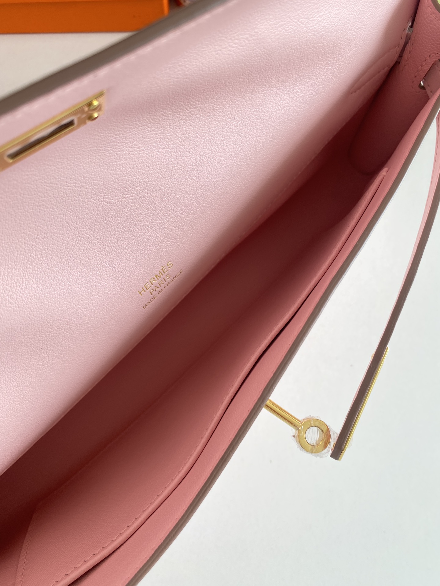 [TOP] HERMES Kelly Cut Epsom 31CM - Pink - GHW&SHW