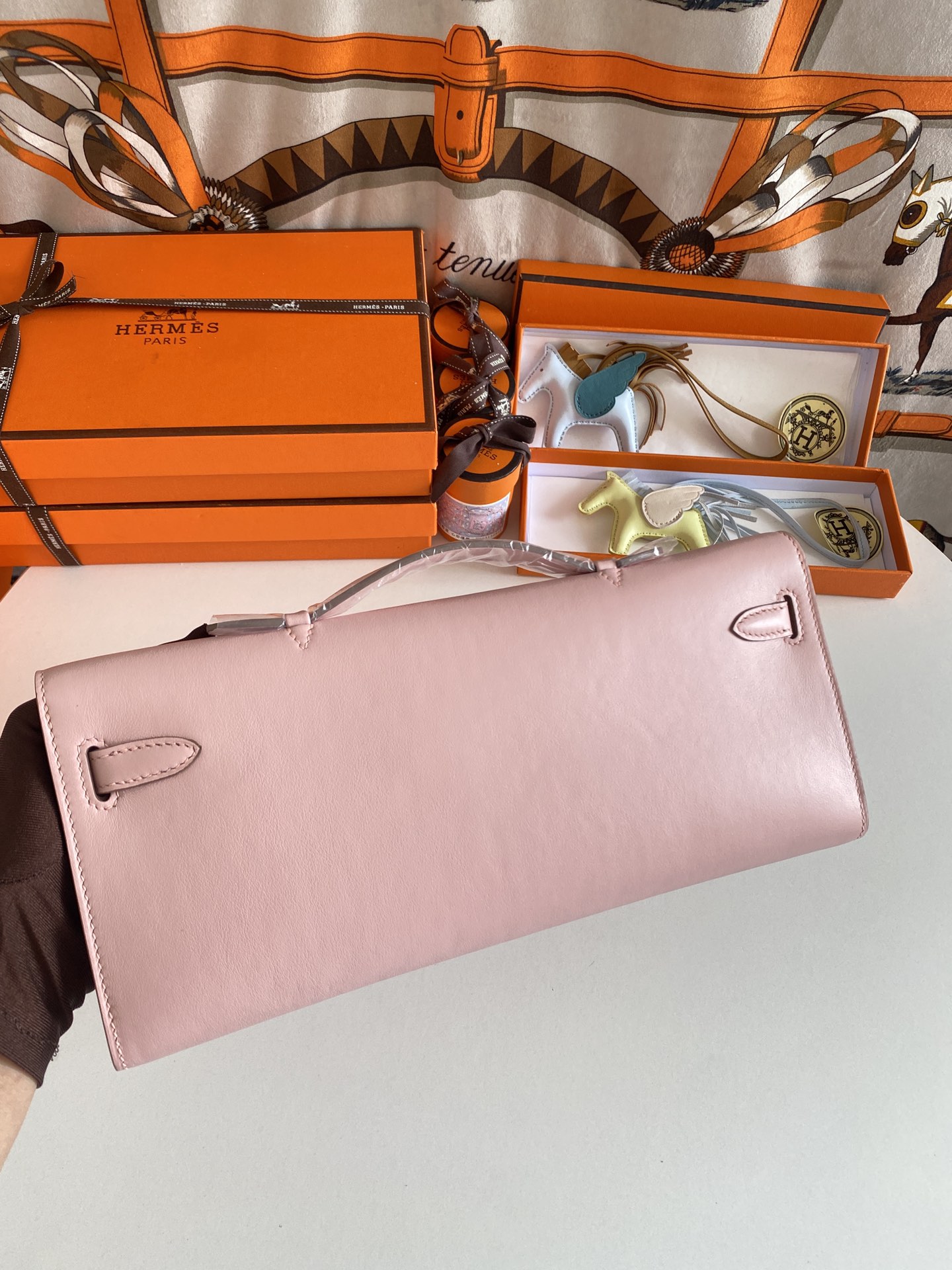 [TOP] HERMES Kelly Cut Epsom 31CM - Pink - GHW&SHW
