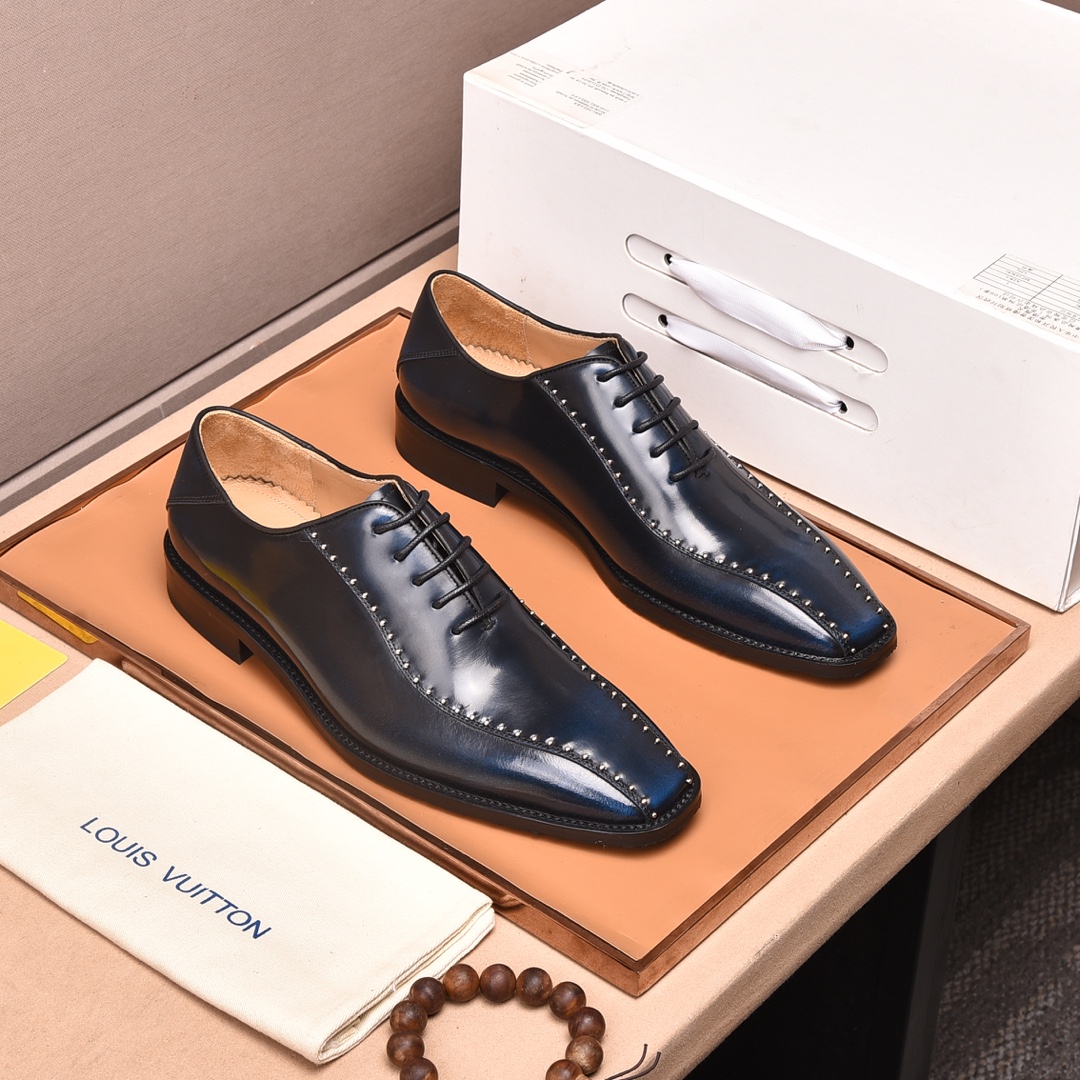 [TOP] Louis Vuitton LV Men's Formal Business Leather Shoes - 3 Colors