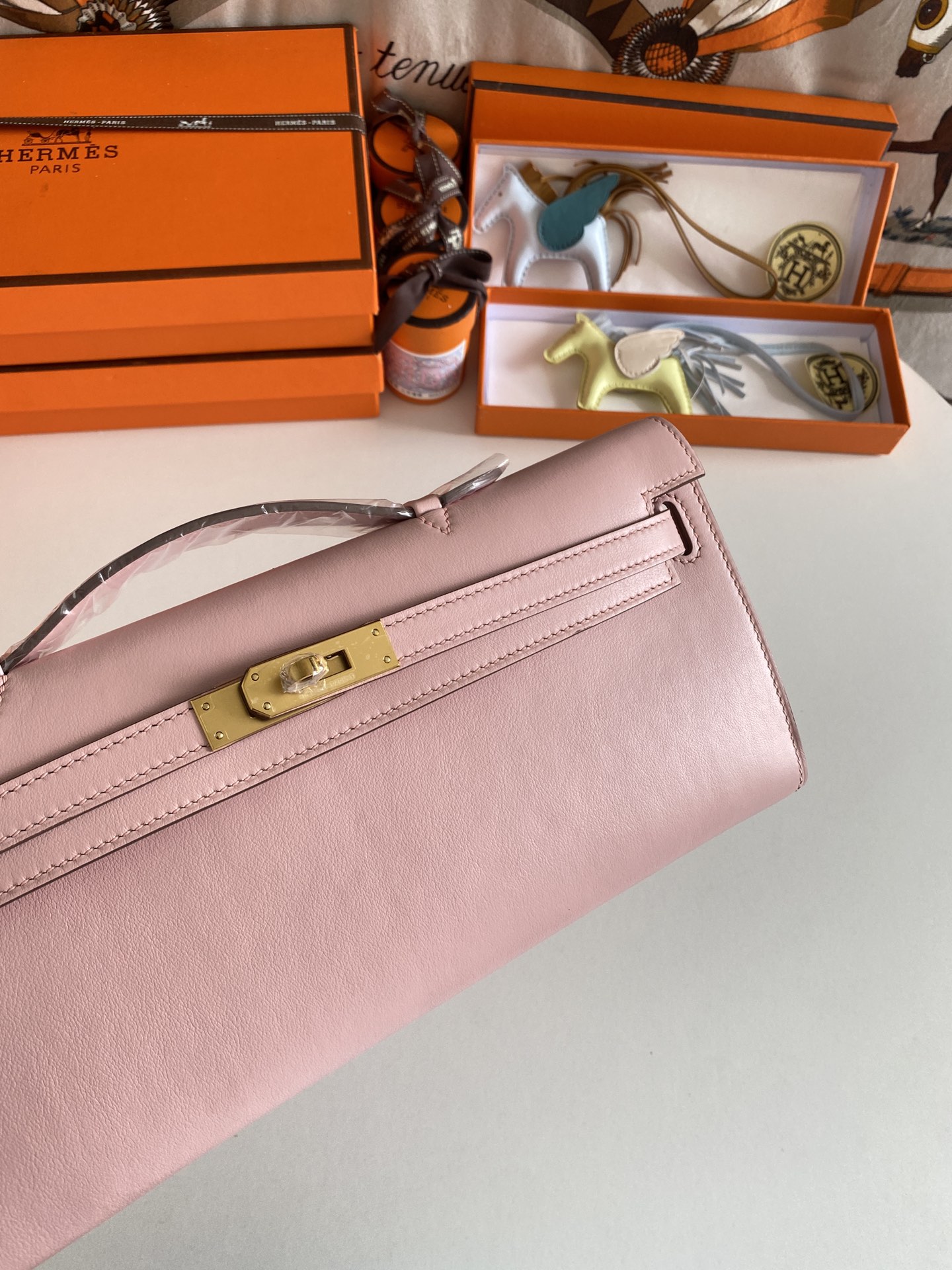 [TOP] HERMES Kelly Cut Epsom 31CM - Pink - GHW&SHW