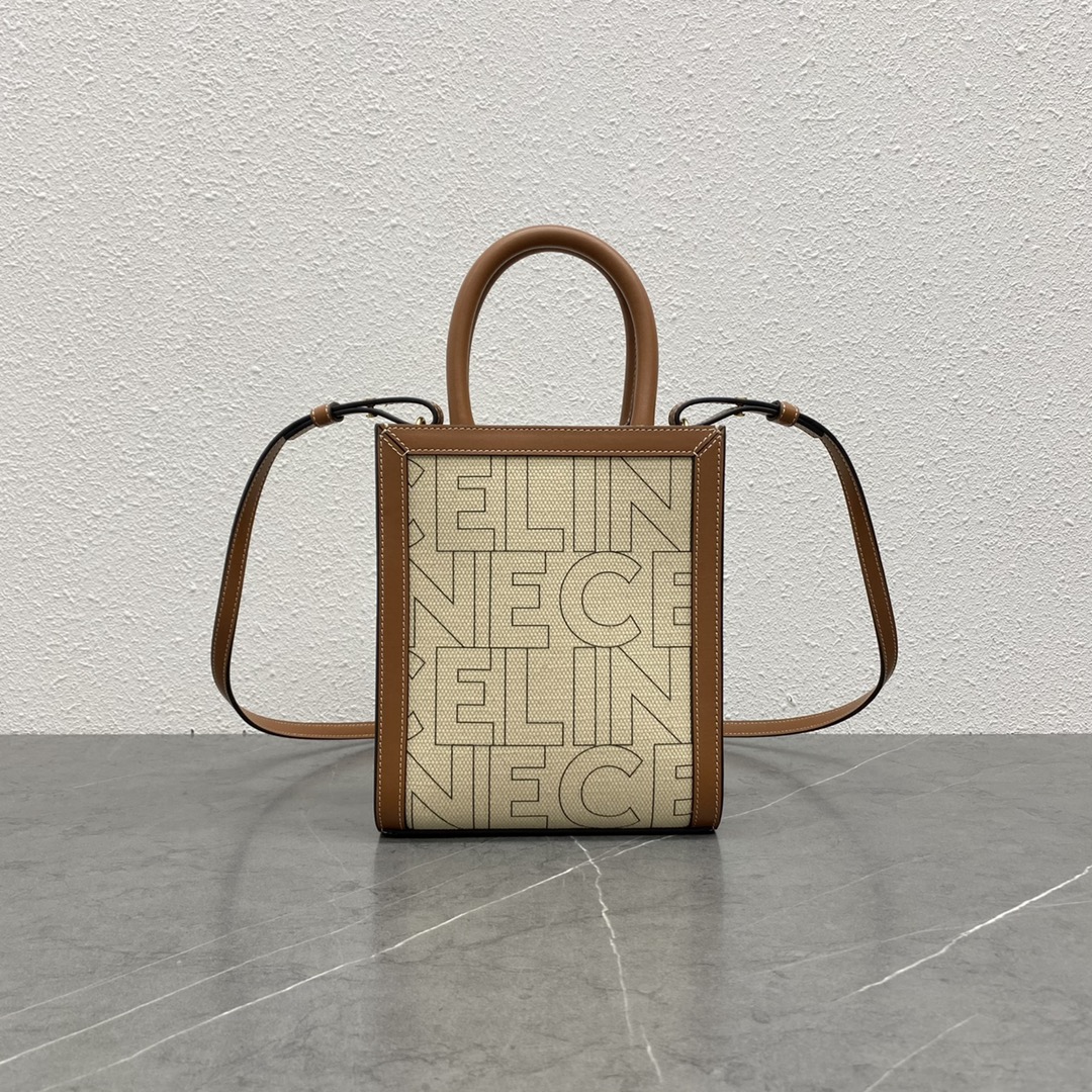 [TOP] CELINE Tote Bag Mini with Letter Print 17x20x6cm - 2 Color