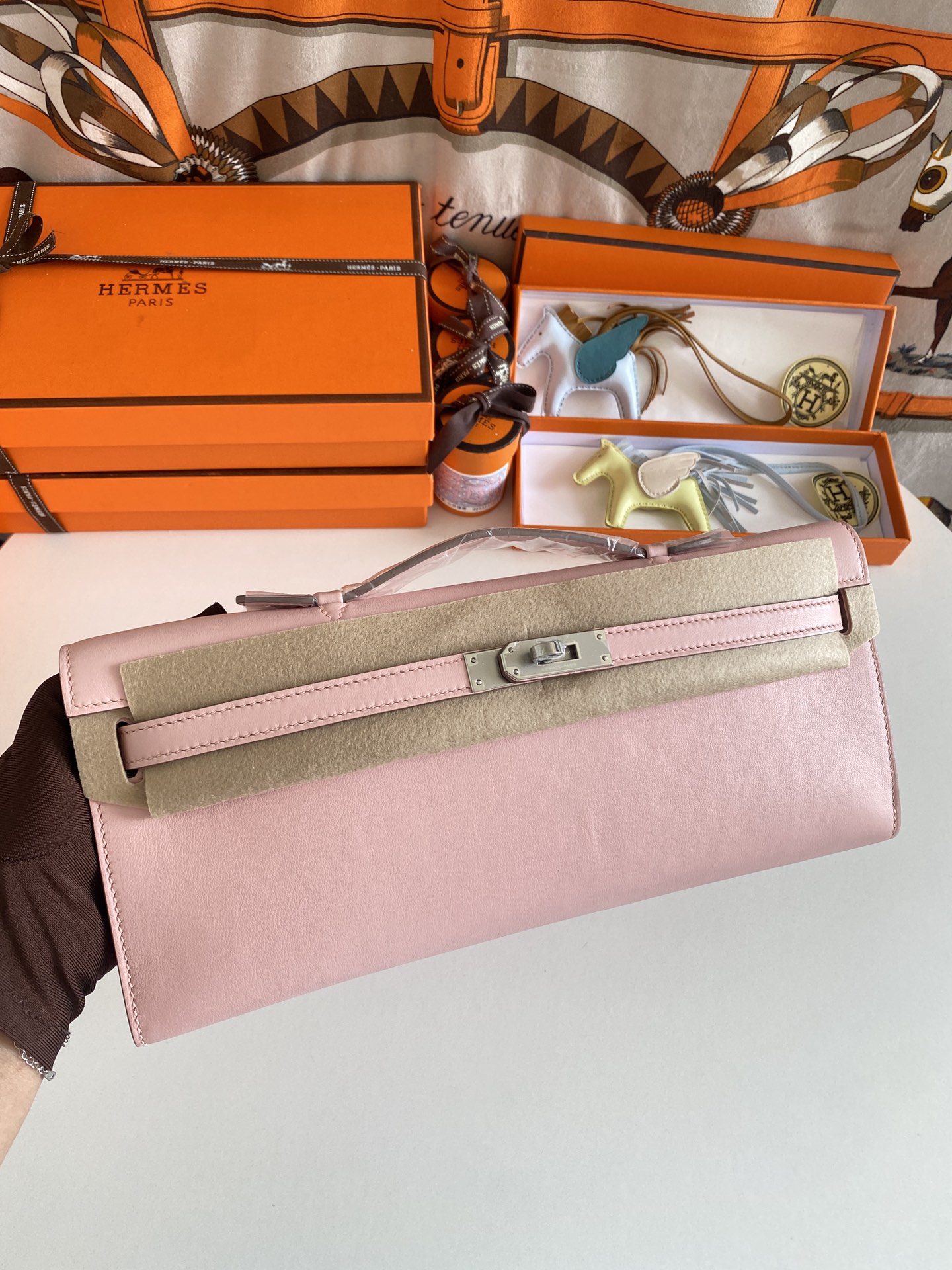 [TOP] HERMES Kelly Cut Epsom 31CM - Pink - GHW&SHW