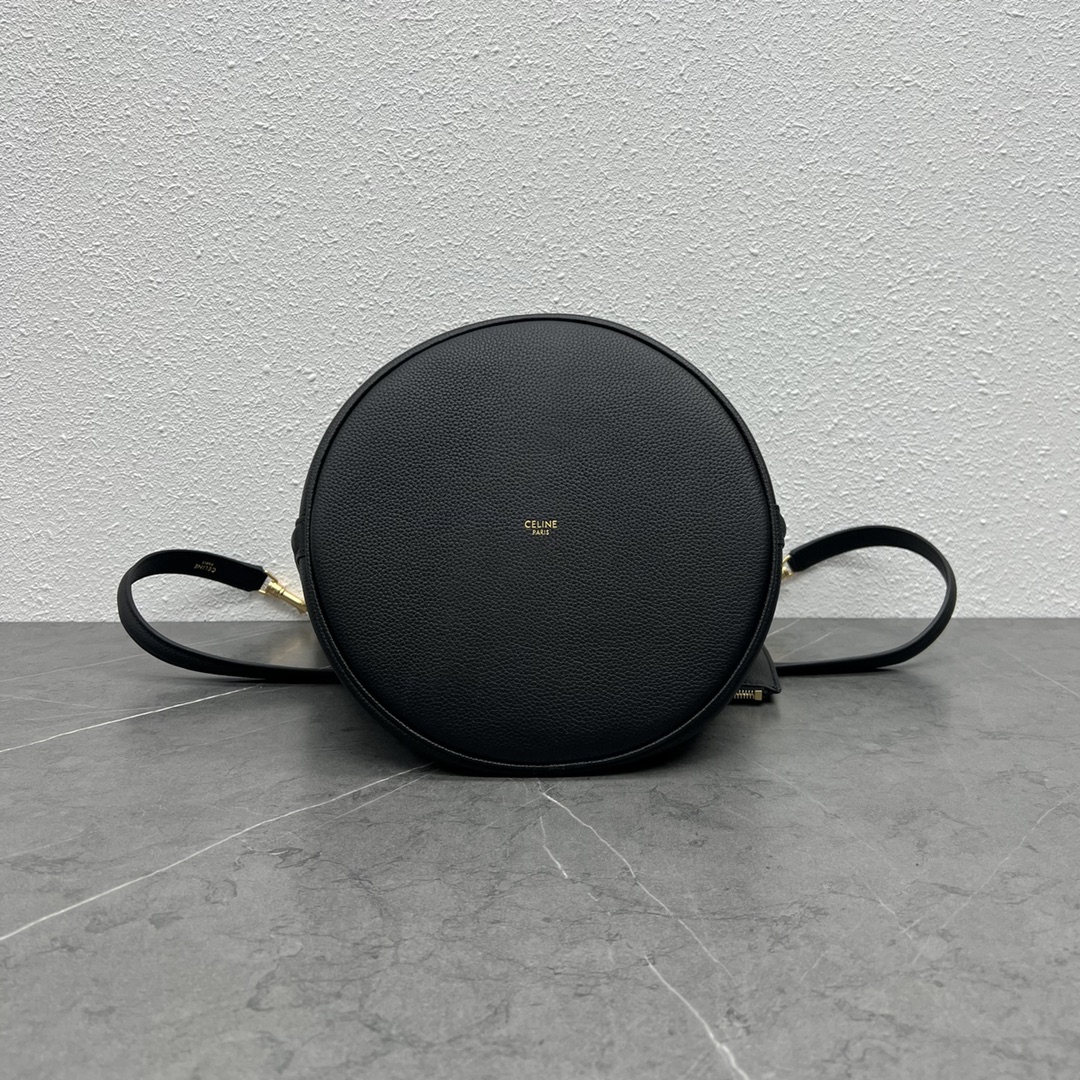 [TOP] CELINE Bucket 16 Bag Cowhide 29×25×23cm - Black