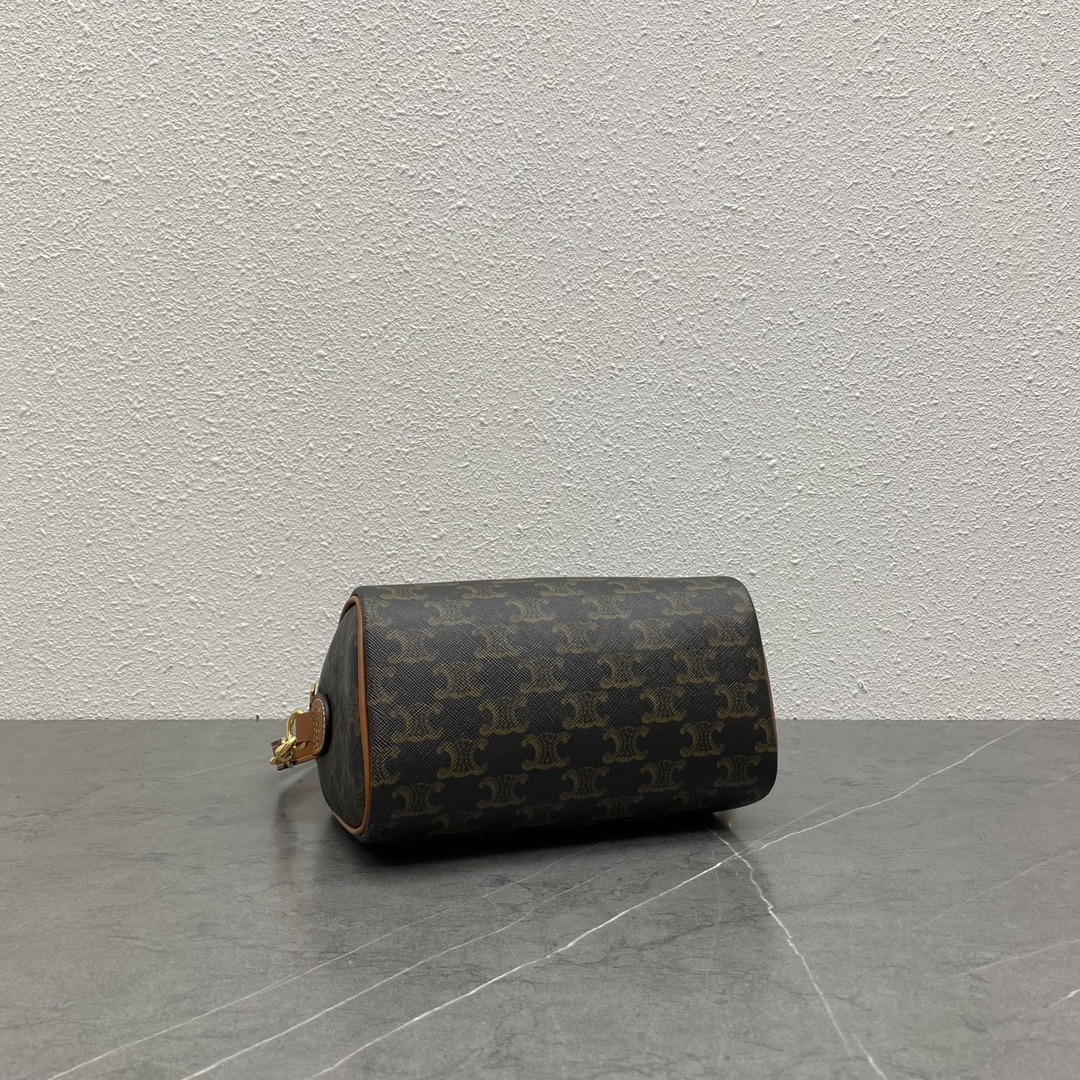 [TOP] CELINE Boston Bag Cowhide 19.5×14×7.5cm - Monogram