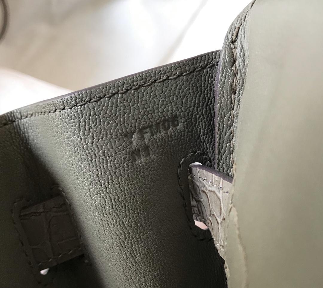 [TOP] HERMES Birkin Crocodile 25CM/30CM - Elephant Grey & GHW