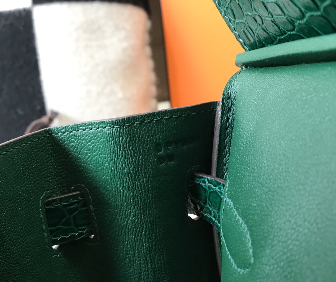 [TOP] HERMES Birkin Crocodile 25CM/30CM - Emerald & GHW